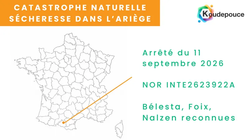 Catastrophe naturelle 11 septembre 2026 maison à Foix en Ariège après la sécheresse 2025